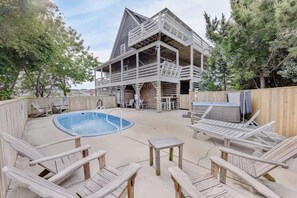 Private pool and hot tub