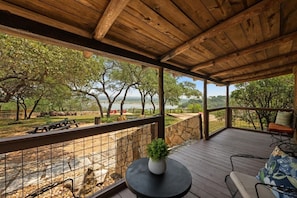 Enjoy stunning lake views from the cottage—perfect spot for your morning coffee or evening unwind.