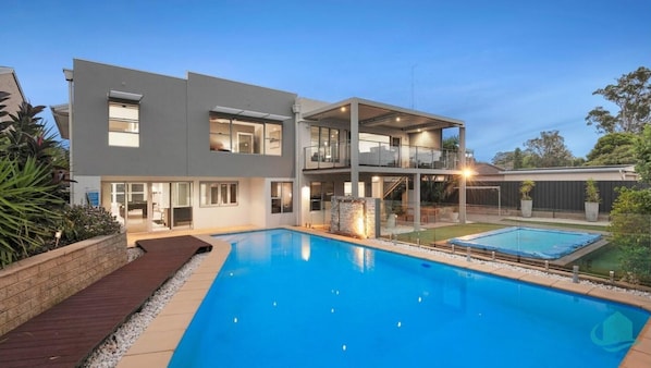 Pool area looking back towards house