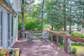 Deck | Dining Area | Lake Views | Private Dock | 2-Story Home w/ Basement
