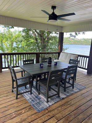 Deck overlooking lake