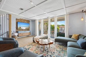 Living room with large flat screen