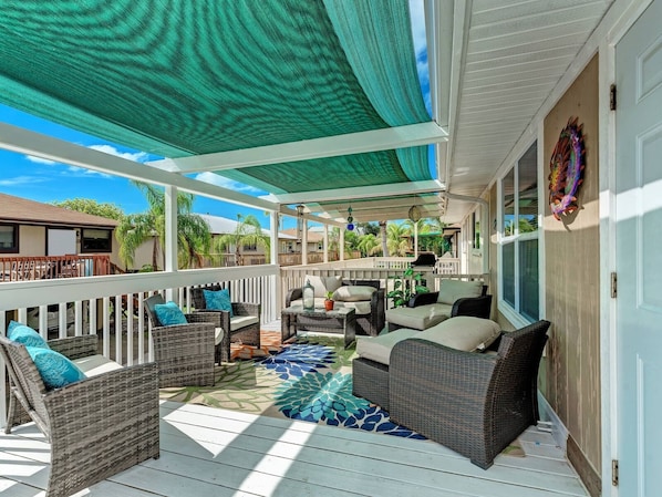Upstairs Deck For Entertainment and Lounging