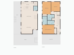 Floor plan of the house layout