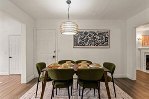Our spacious dining area comfortably seats 6