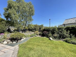 The stunning garden has views towards Skiddaw