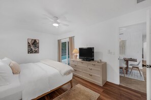 King bedroom slider to patio