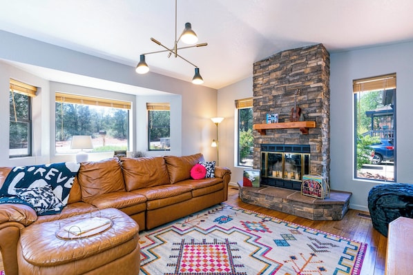 The couch converts to a double sleeper sofa.