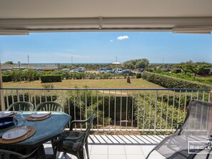 Large terrace with sea views