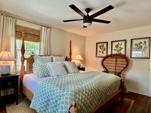 Master bedroom with King sized bed