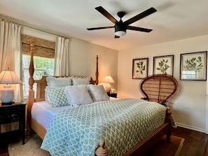 Master bedroom with King sized bed