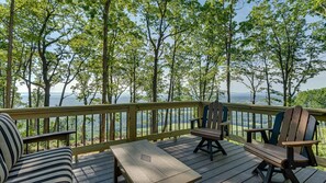 Huge balcony with seating to take in the stunning view