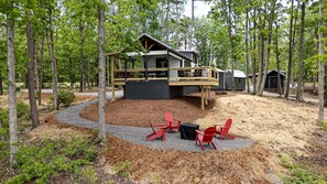 Our firepit allows you to continue enjoying the location long after dark