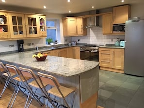 Open plan spacious kitchen