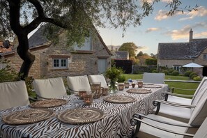 Outdoor banquet area