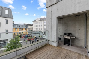 A view from the patio of the most popular hot-dog stand in Europe