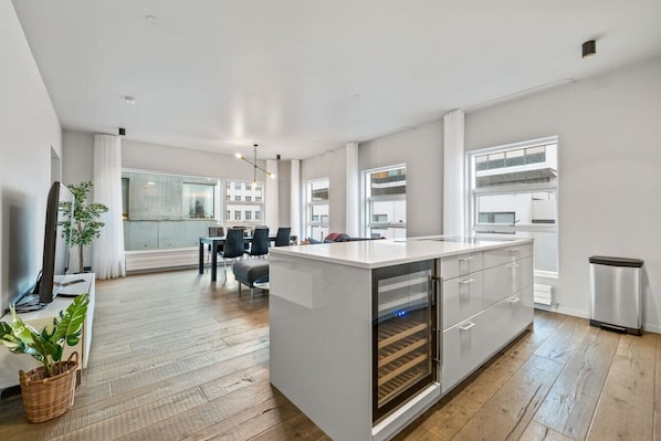 Bask in natural light with expansive windows that fill the space with sunshine.