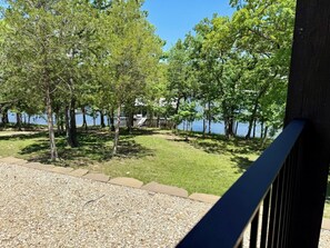 Lakefront Cabin Boat Dock from Deck