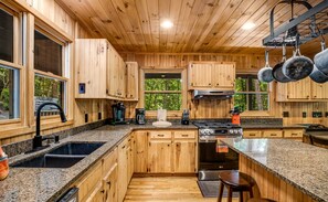 Large, fully functional kitchen