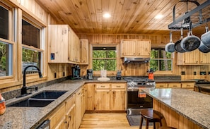 Large, fully functional kitchen