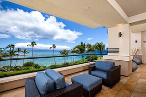 Lounge outdoors with panoramic ocean views and gentle Hawaiian breezes Hale-Moana-At-Montage-Kapalua-Bay