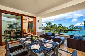 Spacious and serene, this balcony is your front row seat to oceanfront bliss Hale-Moana-At-Montage-Kapalua-Bay