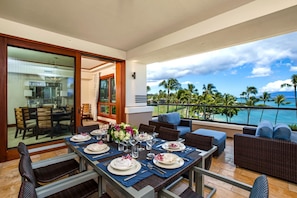Spacious and serene, this balcony is your front row seat to oceanfront bliss Hale-Moana-At-Montage-Kapalua-Bay