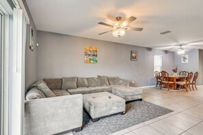 Living Room | 1st Floor | 2 Queen Sleeper Sofas | Smart TV w/ Cable