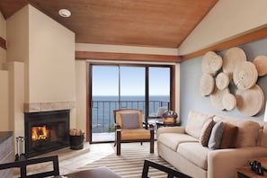 Spacious living area with sleeper sofa (View not guaranteed-assigned at Check-in)