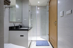 wet and dry separated bathroom
