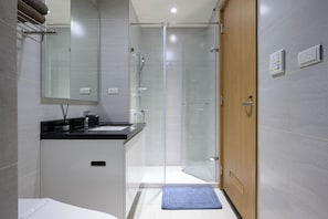 wet and dry separated bathroom