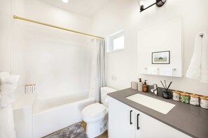 Here is the brand new full bathroom