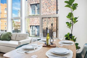 This is our dining area ,you can enjoy a delicious meal with your friends and families here while enjoying the Seattle view.