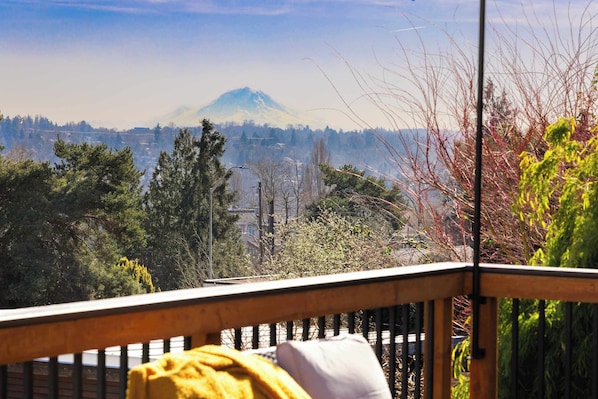 Enjoy breathtaking views of the mountains from the comfort of your private deck. Whether you’re sipping your morning coffee or winding down in the evening, this serene setting offers the perfect escape.