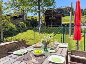 Furniture, Outdoor Furniture, Table, Chair, Outdoor Table, Garden, Shade, Backyard, Kitchen & Dining Room Table, Yard