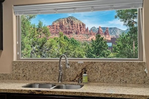 Unwind and escape in this home with amazing views of Sedona Red Rocks.