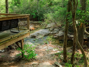Back deck overlooking Paddy's Creek