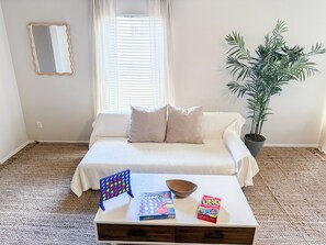 Living room with board games