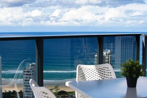 Glittering ocean view from the balcony