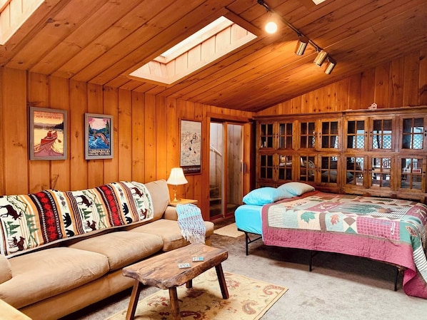 King Bed and Living Room