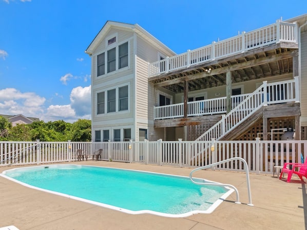 Enjoy a dip in the Private Pool out back after a day at the beach.