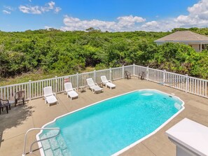 Enjoy a dip in the Private Pool out back after a day at the beach.