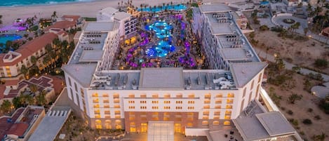 Villa La Valencia Cabo Dusk Aerial View