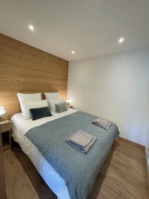 Double bedroom with large wardrobe