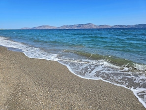 Beach in front of villa
