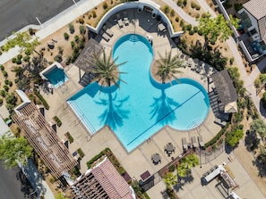 Aerial view of the amazing communal amenities!