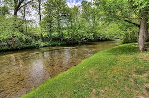 Unwind and listen to the gentle flow of water.