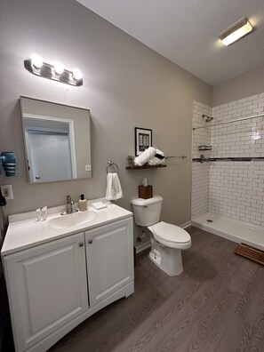 Bathroom with shower stall
