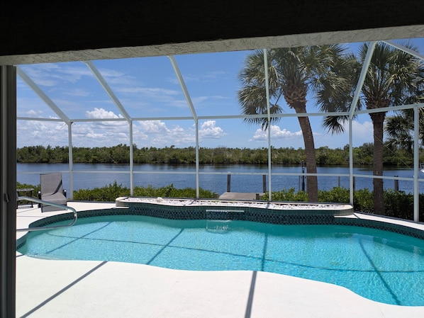 Lanai + Pool view!