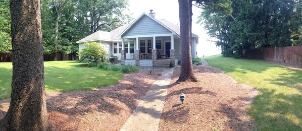 Walk to the front of the house
